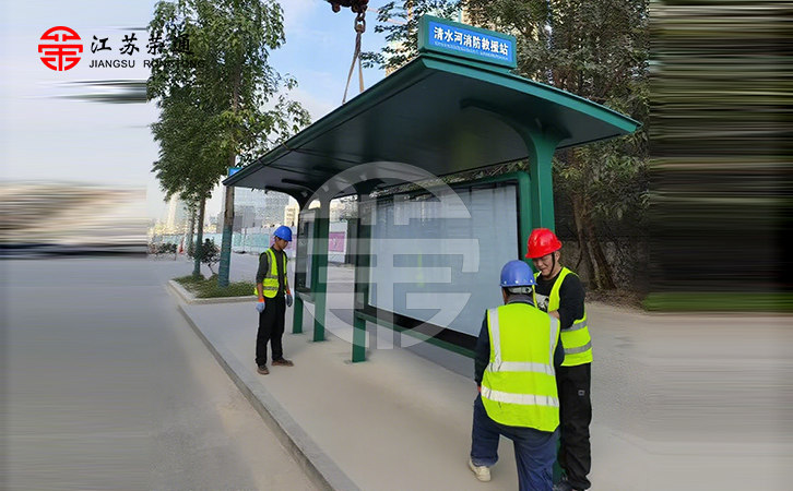 深圳智能公交站臺安裝實景圖